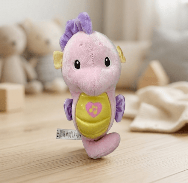 Peluche Hippocampe Musical Rose — photo produit