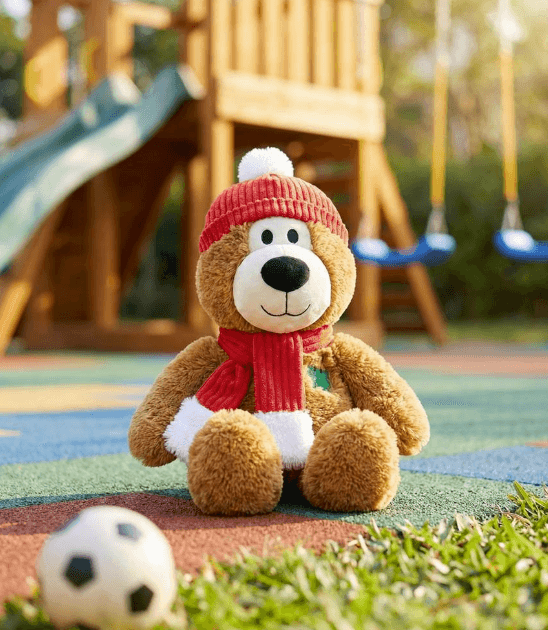 Peluche Ours de Noël Rouge — photo produit